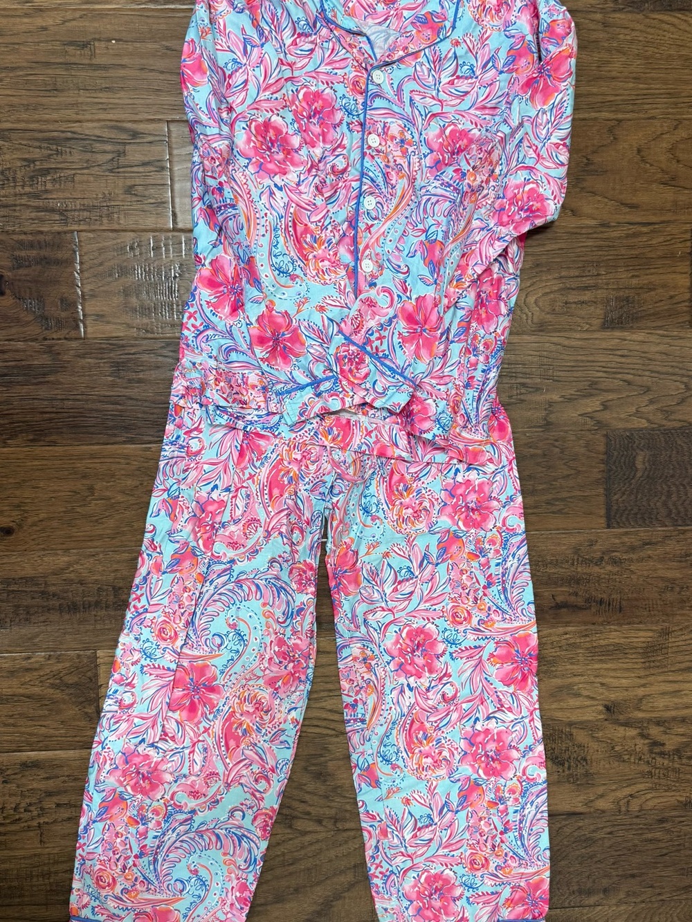 Teen Lilly Pulitzer Pink & Aqua Floral Paisley Girls' Jumpsuit